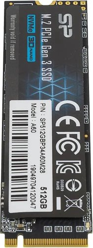   SSD M.2 512GB Silicon Power M-Series SP512GBP34A60M28 512, M.2 2280, PCIe 3.0 x4, NVMe, M.2 (   2200 /,   1600 /)