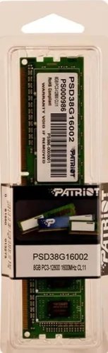  DDR3 8Gb PATRIOT PSD38G16002  [1600MHz, PC-12800, CL11] Ret