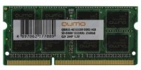 ������ SO-DIMM DDR3 4GB QUMO 1333MHz PC-10660 512Mx8 CL9 Retail (QUM3S-4G1333K9R) 16 Chips