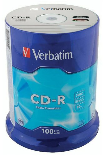  VERBATIM CD-R 80 52x DL CB/100