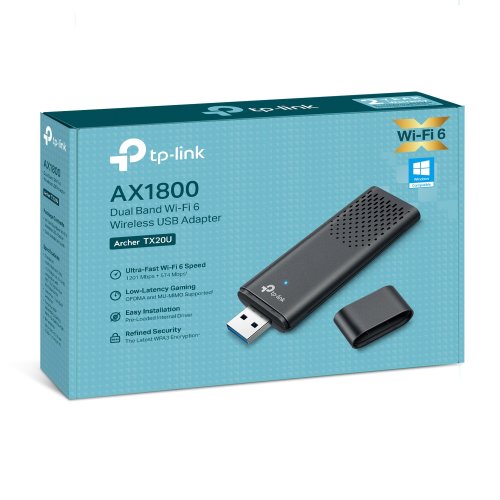  Wi-Fi  TP-Link Archer TX20U [USB, 4 (802.11n), 5 (802.11ac), 6 (802.11ax), 1775 /, 5 , 2.4 ,  - ,  - 20 dBm]