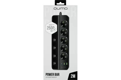   QUMO Power Bar [51557] 5 , 2, 2 USB-A  1 Type-C   2.4A  ( )