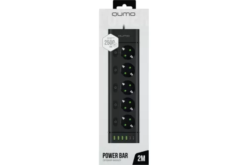   QUMO Power Bar [51561] 5 , 2, 4 USB-A  2 Type-C   2.4A  ( )