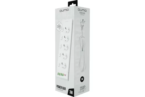   QUMO Power Bar [51562] 5 , 3, 4 USB-A  2 Type-C   2.4A  ( )