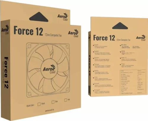  12012025 AeroCool Force 12 RED , 120 , 1000rpm, 23.7 , 3pin+Molex