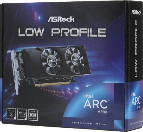  ASRock Intel Arc A380 Low Profile [A380 LP 6G] PCIe 4.0 6  GDDR6, 96 , DisplayPort, HDMI, GPU 2000 