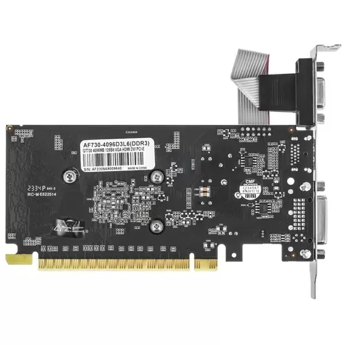  AFOX NVIDIA  GT 730 2GB (AF730-2048D3L6) , 64Bit, DVI, VGA, HDMI)  RTL