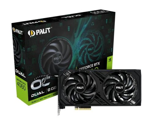  Palit NVIDIA GeForce RTX 4060 DUAL 8 Dual, GDDR6, OC, Ret [ne64060t19p1-1070d] 8  GDDR6, 17000 , 128 bit