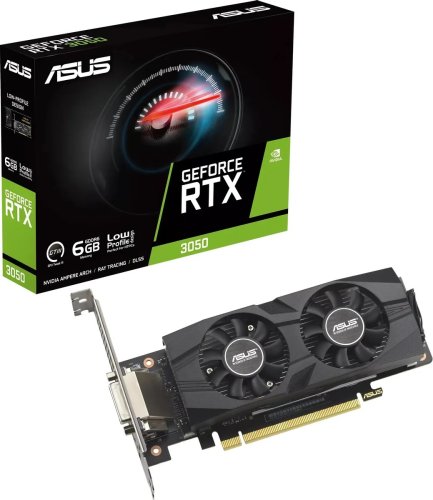  ASUS GeForce RTX 3050 LP BRK OC Edition [RTX3050-O6G-LP-BRK] [PCIe 4.0 6  GDDR6, 96 , DisplayPort, DVI-D, HDMI, GPU 1042 ]