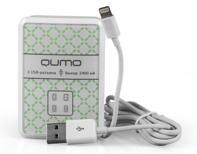   220B - USB Qumo 2,4 , 4USB.+  USB -Lightning 8Pin (220.34).    USB ..  .