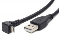 Кабель USB2.0 Pro Gembird CCP-mUSB2-AMBM90-6, AM/microBM, 5p 1.8м, угловой,  черный