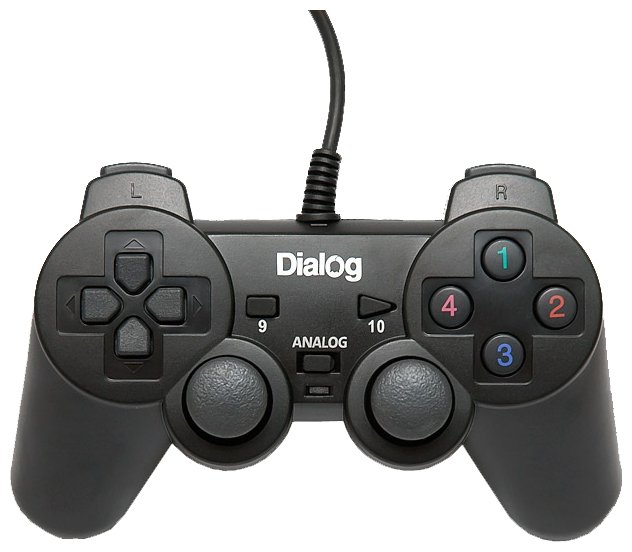 Геймпад GP-A11 Dialog Action - вибрация, 12 кнопок, USB, черный