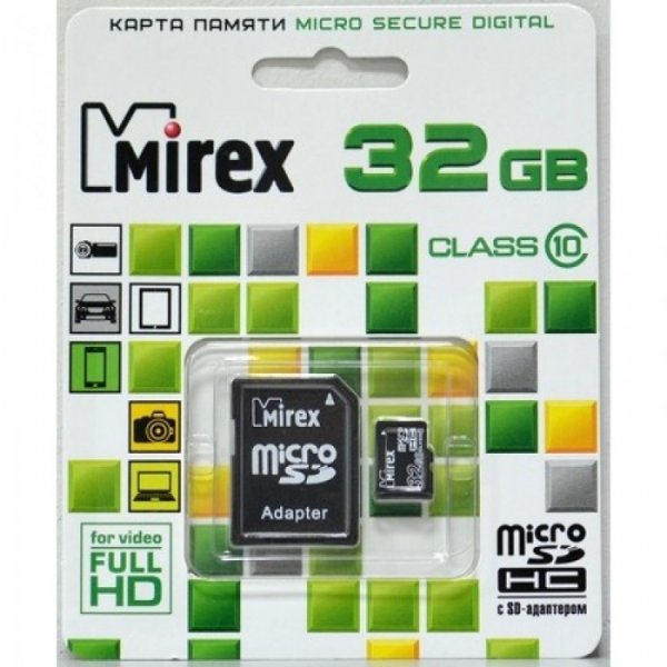   Micro SD 32Gb MIREX class 10   SD